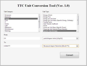 Unit Conversion Tool – TTC Technologies, Inc.